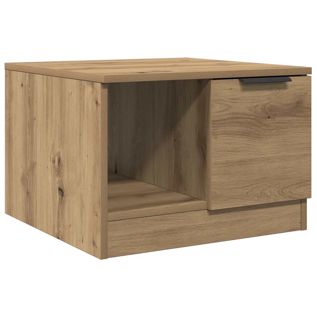 Tavolino da Salotto Rovere Artigianale 50x50x36 cm Truciolato