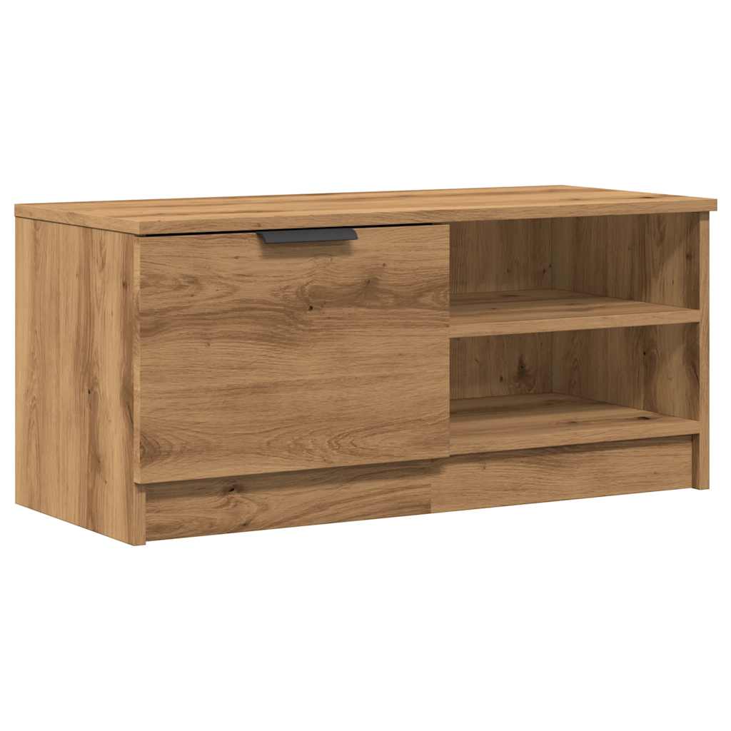 Mobile Porta TV Rovere Artigianale 80x35x36,5 cm in Truciolato