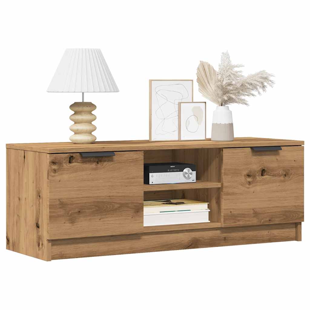 Mobile TV Marrone Artigianale 102x35x36,5 cm Legno Multistrato
