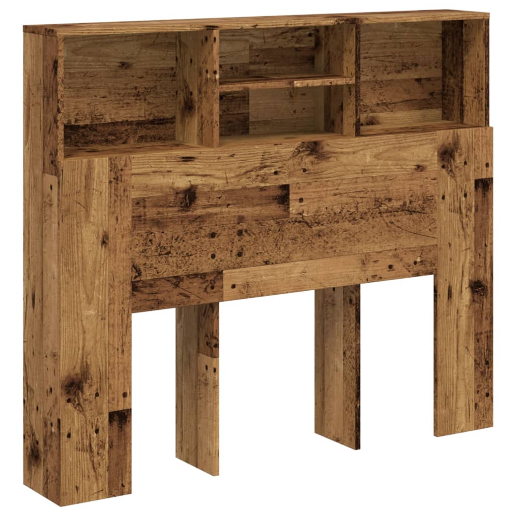 Testiera con Contenitore Legno 120x19x103,5 cm in Truciolato