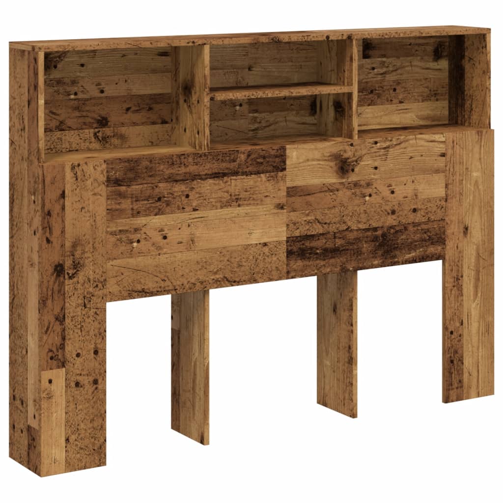 Testiera con Scomparti Legno Antico 140x19x103,5 cm