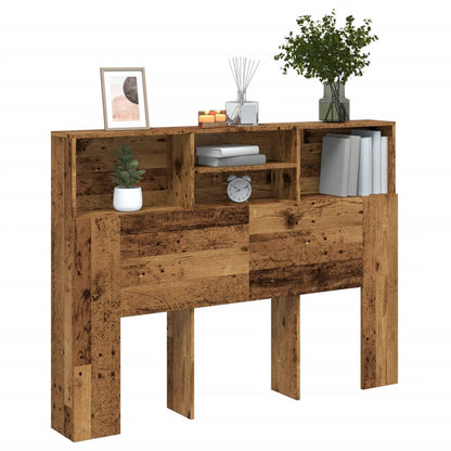 Testiera con Scomparti Legno Antico 140x19x103,5 cm