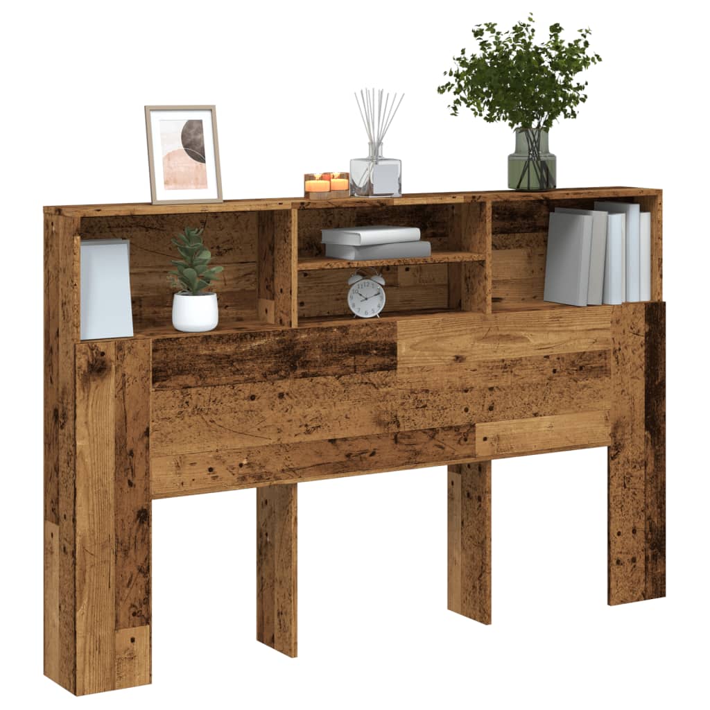 Testiera con Contenitore Legno 160x19x103,5 cm in Truciolato