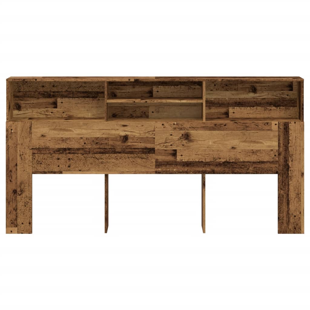 Testiera con Contenitore Legno Antico 200x19x103,5cm Truciolato