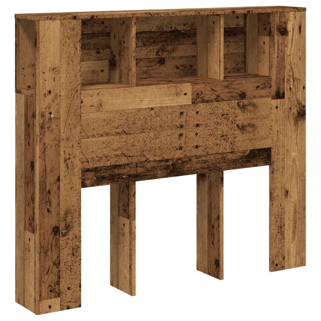 Testiera con Contenitore Legno 120x19x104,5 cm in Multistrato