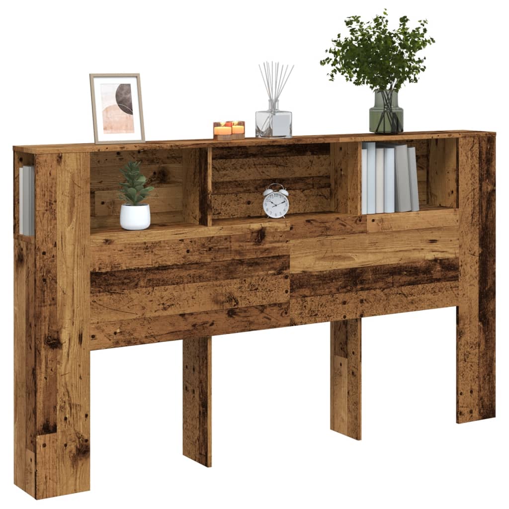 Testiera Contenitore Legno Antico 180x18,5x102,5 cm Truciolato