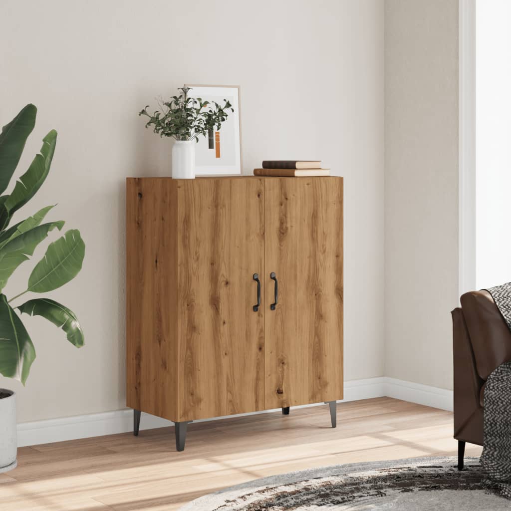 Credenza Rovere Artigianale 70x34x90 cm in Legno Multistrato
