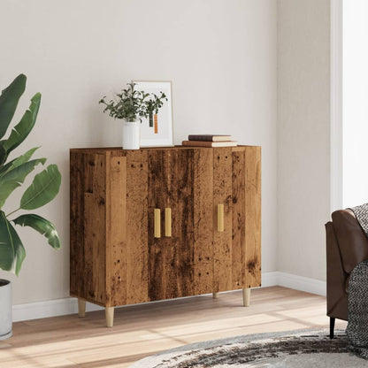 Credenza Legno Antico 90x34x80 cm in Legno Multistrato