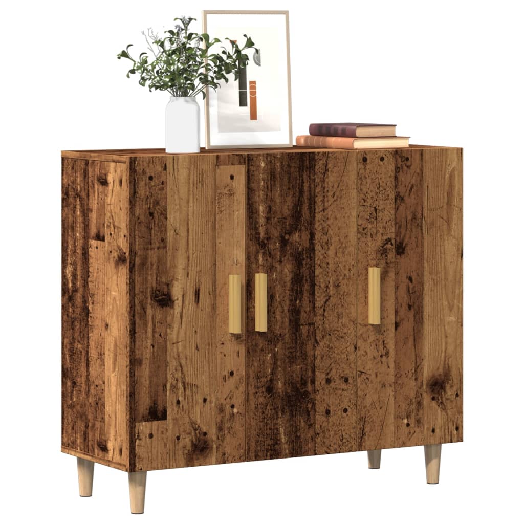 Credenza Legno Antico 90x34x80 cm in Legno Multistrato