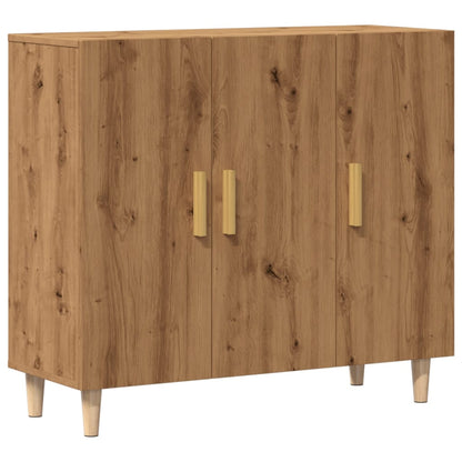 Credenza Rovere Artigianale 90x34x80 cm in Legno Multistrato