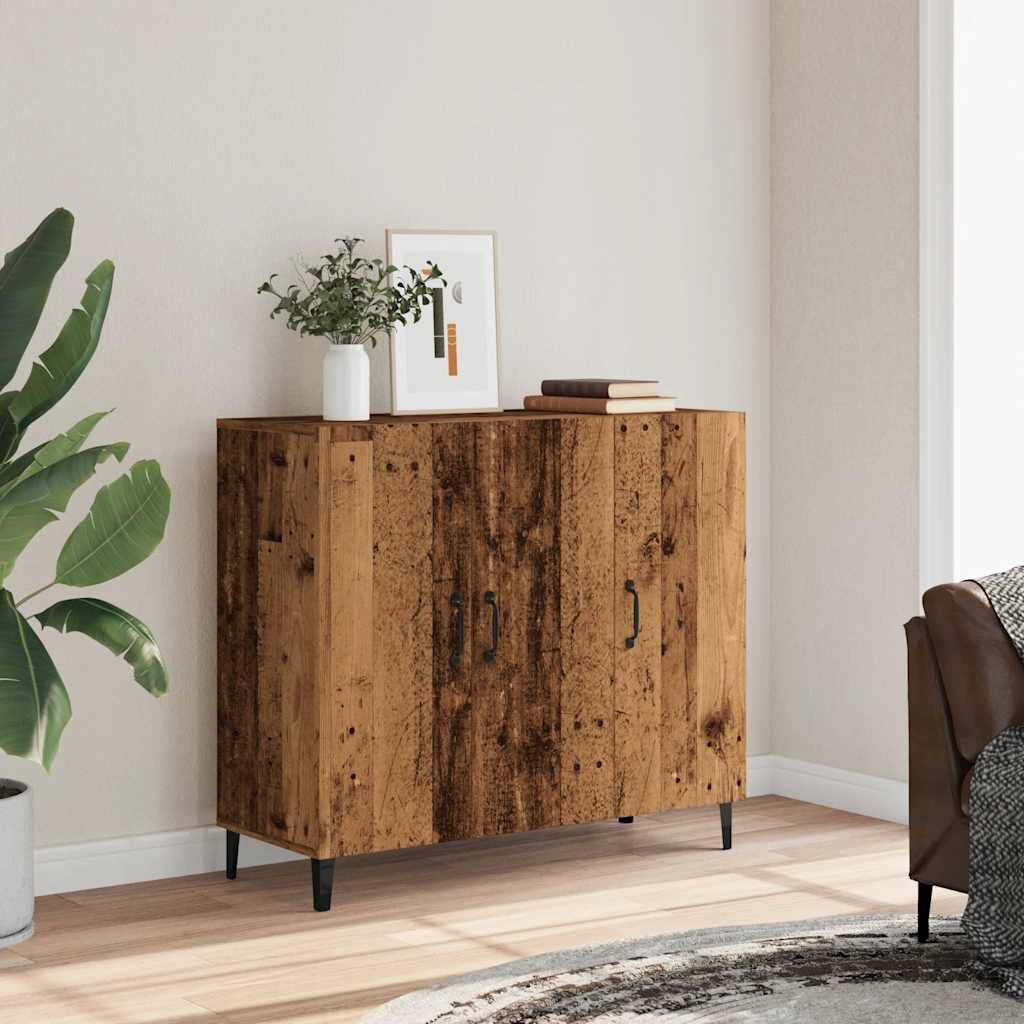 Credenza Legno Antico 90x34x80 cm in Legno Multistrato