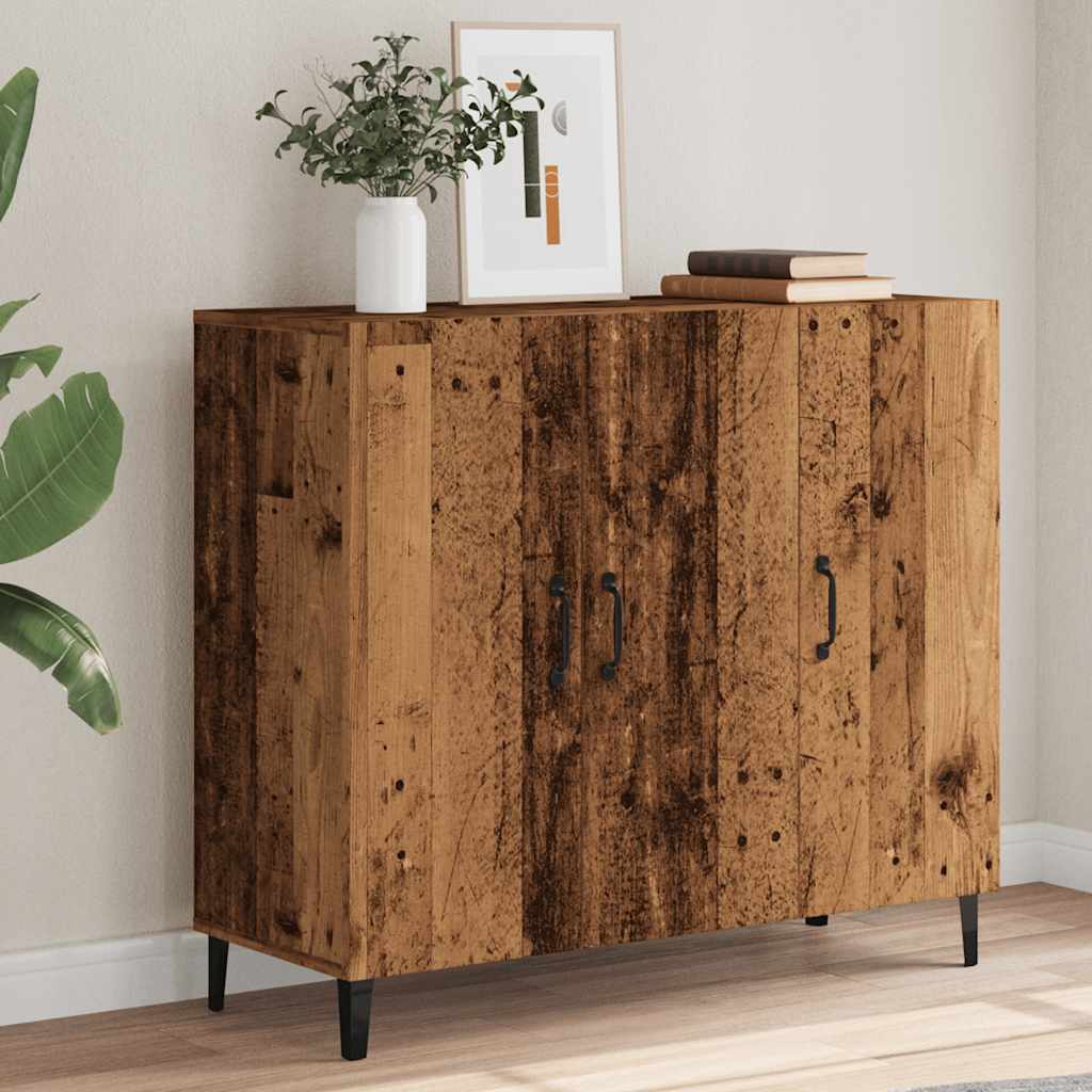 Credenza Legno Antico 90x34x80 cm in Legno Multistrato