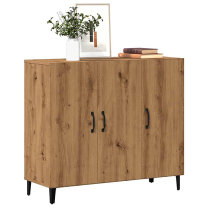 Credenza Rovere Artigianale 90x34x80 cm in Legno Multistrato