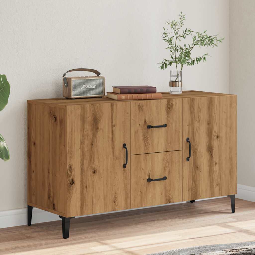 Credenza Rovere Artigianale 100x36x60 cm in Legno Multistrato