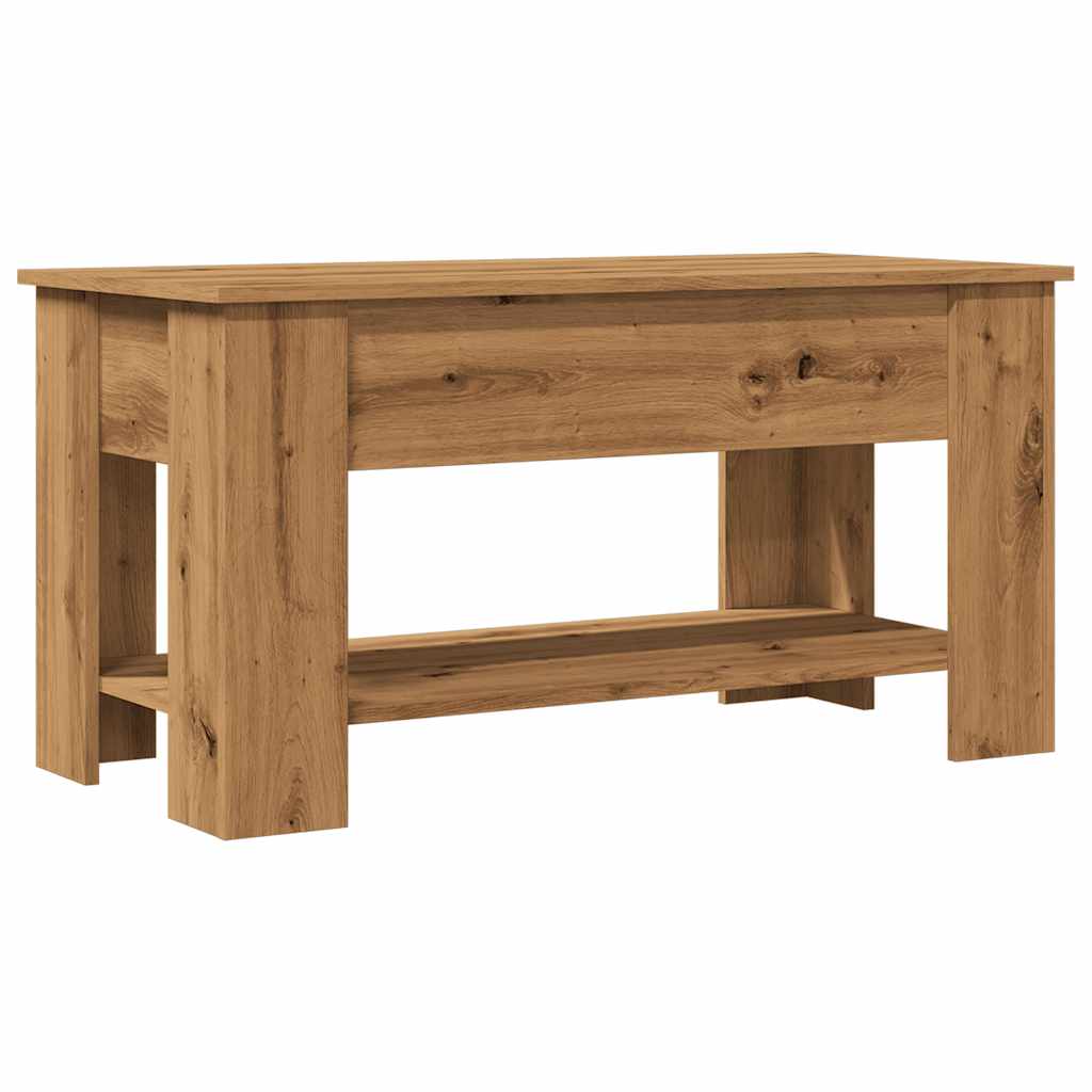 Tavolino Salotto Rovere Artigianale 101x49x52 cm in Truciolato