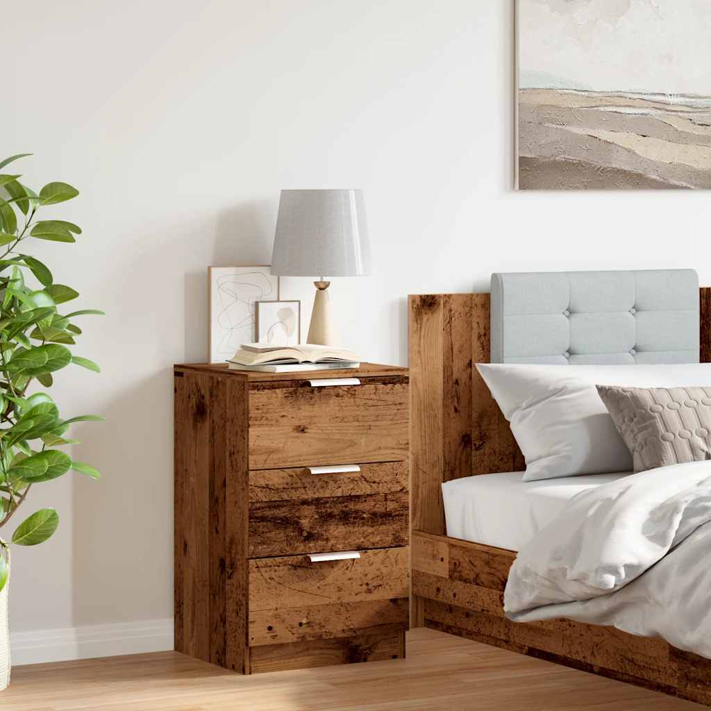 Comodino Legno Vecchio 40x36x65 cm in Legno Multistrato