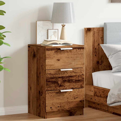 Comodini Legno Antico 2 pz 40x36x65 cm in Legno Multistrato