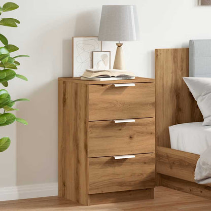 Comodino Rovere Artigianale 40x36x65 cm in Legno Multistrato