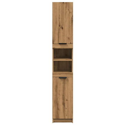 Armadietto da Bagno Rovere Artigianale 32x34x188,5cm Truciolato