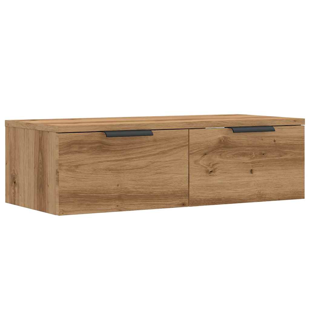 Armadietto a Muro Rovere Artigianale 68x30x20 cm in Truciolato