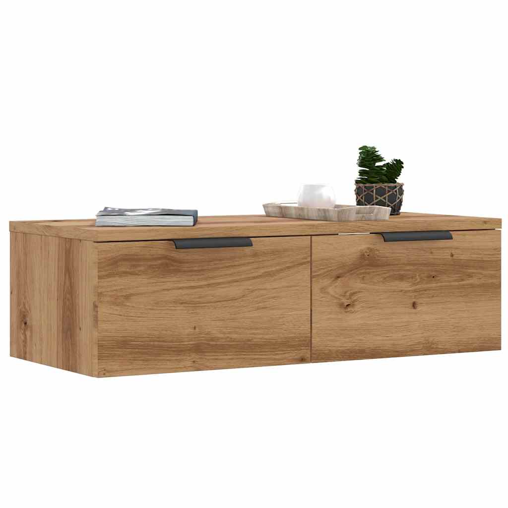 Armadietto a Muro Rovere Artigianale 68x30x20 cm in Truciolato