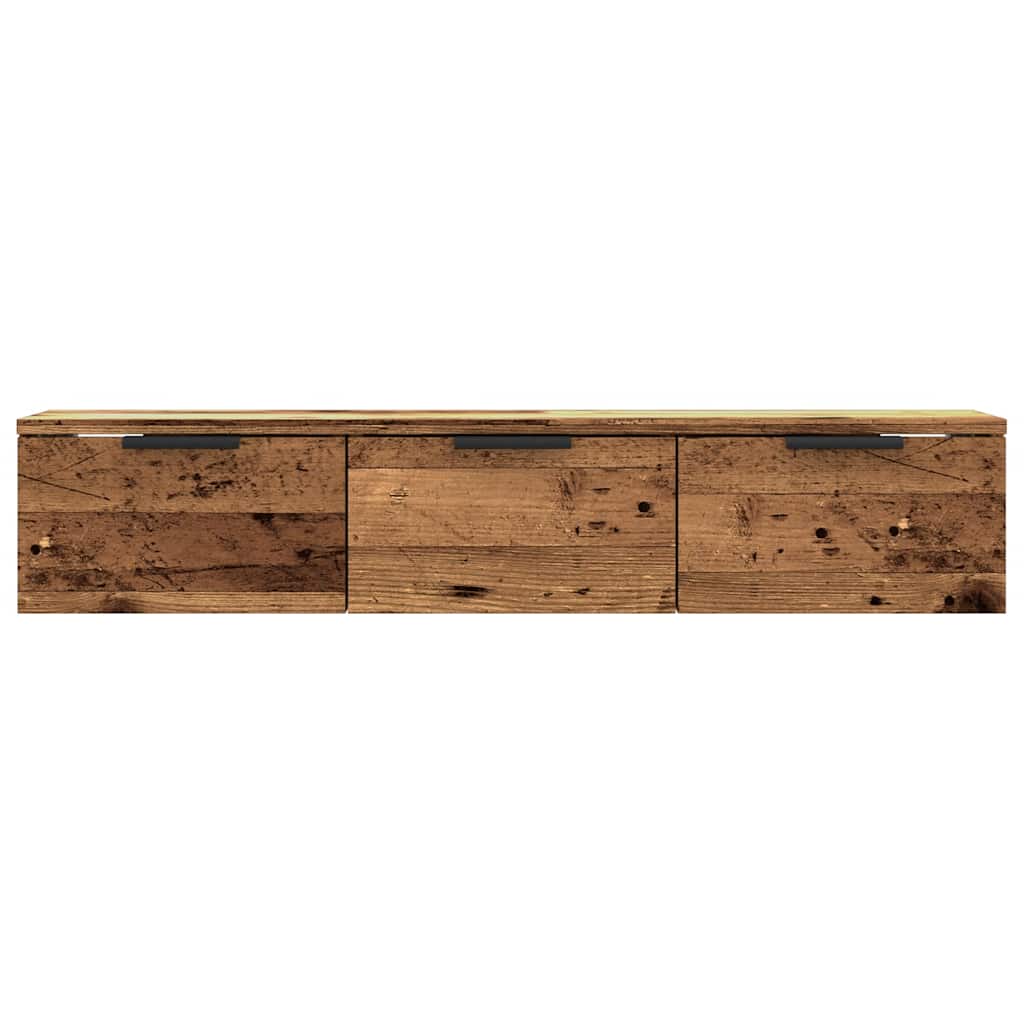 Armadietto a Muro Legno Vecchio 102x30x20 cm Legno Multistrato