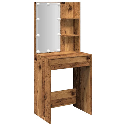 Toeletta con LED Legno Antico 60x40x140 cm