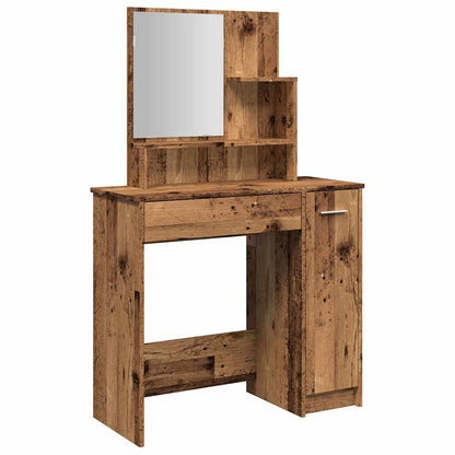 Toeletta con Specchio Legno Antico 86,5x35x136 cm