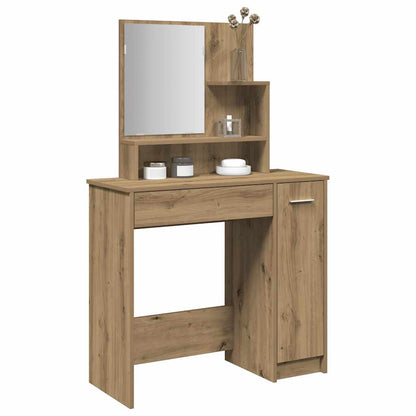 Toeletta con Specchio Rovere Artigianale 86,5x35x136 cm