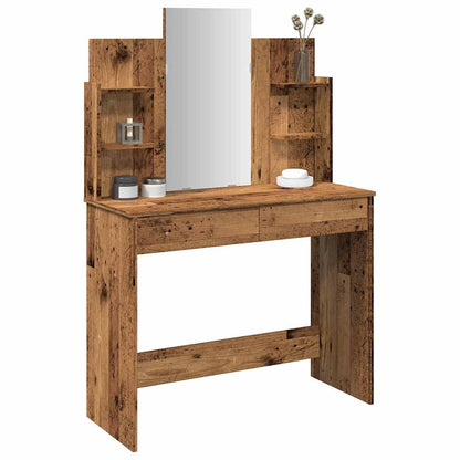 Toeletta con Specchio Legno Antico 96x39x142 cm
