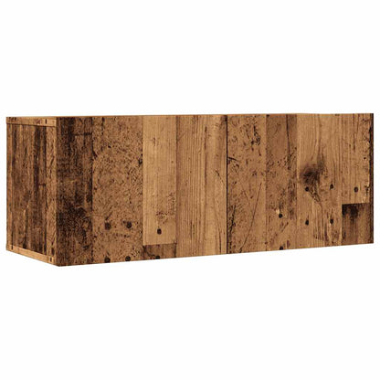 Mobili TV a Parete 2pz Legno Antico 80x30x30 cm