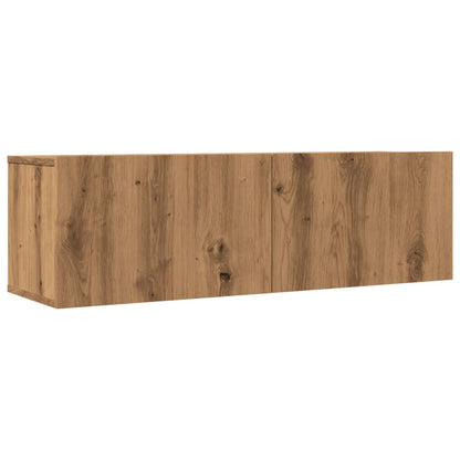 Mobili TV a Parete 2pz Rovere Artigianale 100x30x30 cm