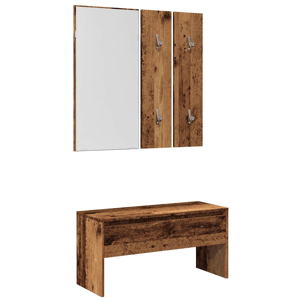 Set di Mobili da Corridoio Legno Antico in Legno Multistrato