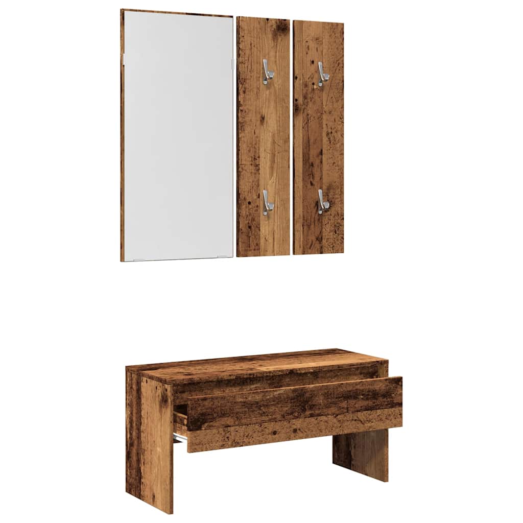 Set di Mobili da Corridoio Legno Antico in Legno Multistrato