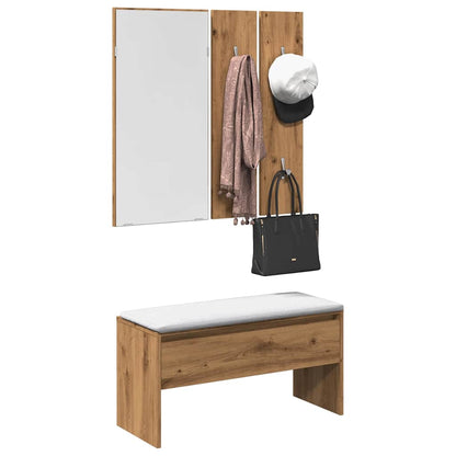 Set di Mobili da Corridoio Rovere Artigianale Legno Multistrato