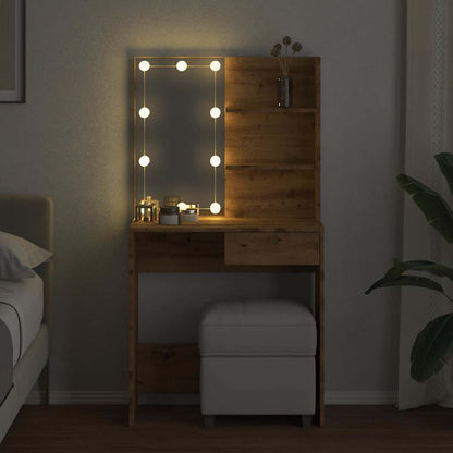 Toeletta con LED Rovere Artigianale 74,5x40x141 cm