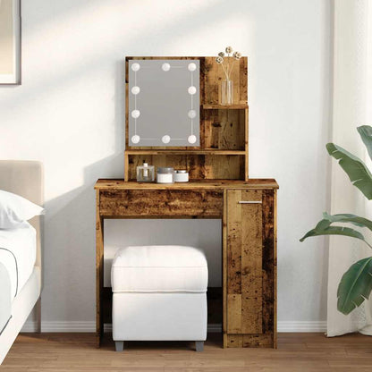 Toeletta con LED Legno Antico 86,5x35x136 cm