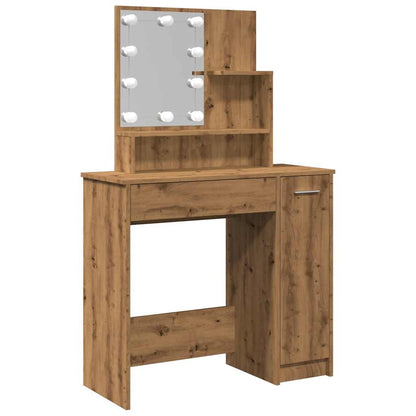 Toeletta con LED Rovere Artigianale 86,5x35x136 cm