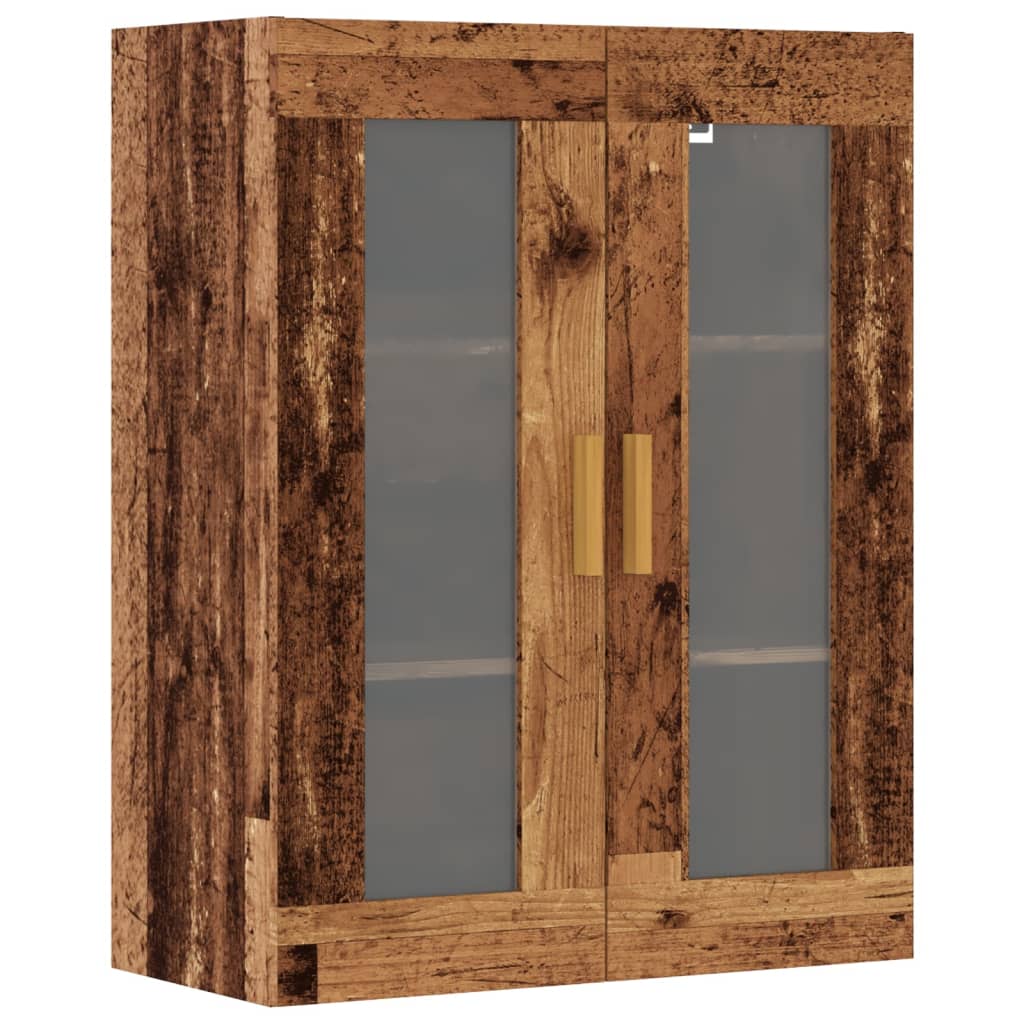 Armadietto Pensile a Parete Legno Antico 69,5x34x90 cm