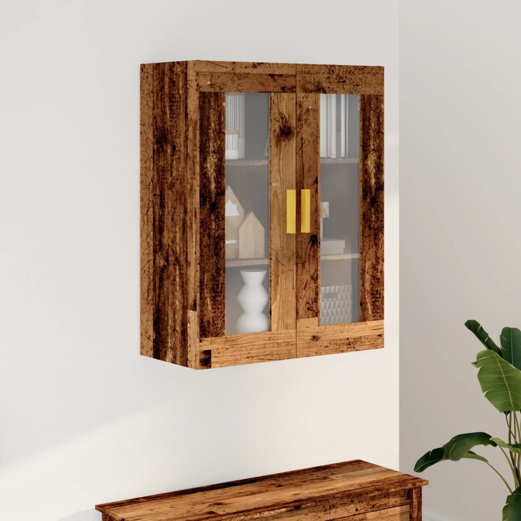 Armadietto Pensile a Parete Legno Antico 69,5x34x90 cm