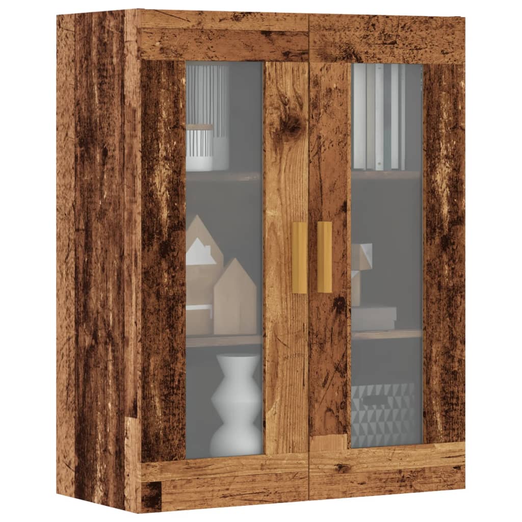 Armadietto Pensile a Parete Legno Antico 69,5x34x90 cm