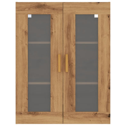 Armadietto Pensile a Parete Rovere Artigianale 69,5x34x90 cm