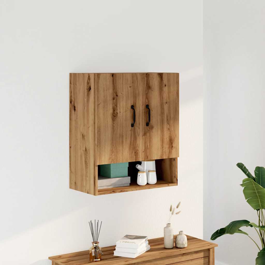 Armadietto a Muro Rovere Artigianale 60x31x70 cm in Truciolato