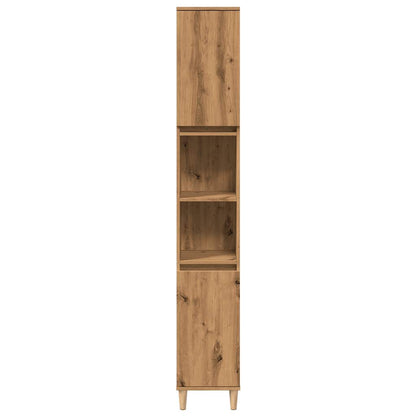 Armadietto Bagno Rovere 30x30x190 cm Legno Multistrato