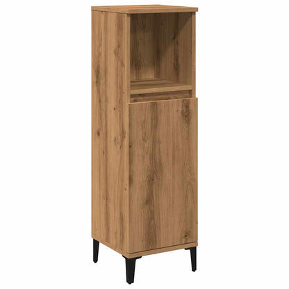 Armadietto da Bagno Rovere Artigianale 30x30x100 cm Truciolato