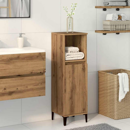 Armadietto da Bagno Rovere Artigianale 30x30x100 cm Truciolato