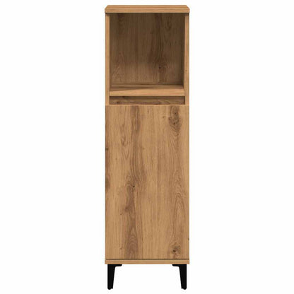 Armadietto da Bagno Rovere Artigianale 30x30x100 cm Truciolato