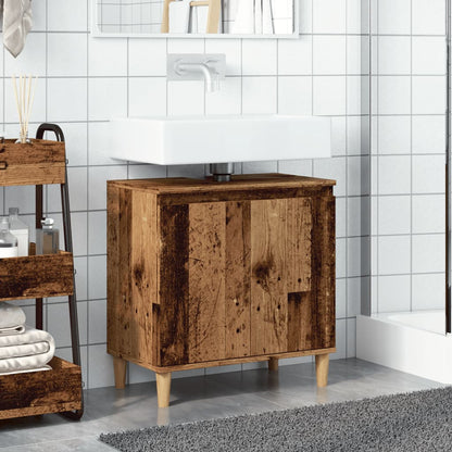 Mobile Lavabo Legno Antico 58x33x60 cm in Legno Multistrato