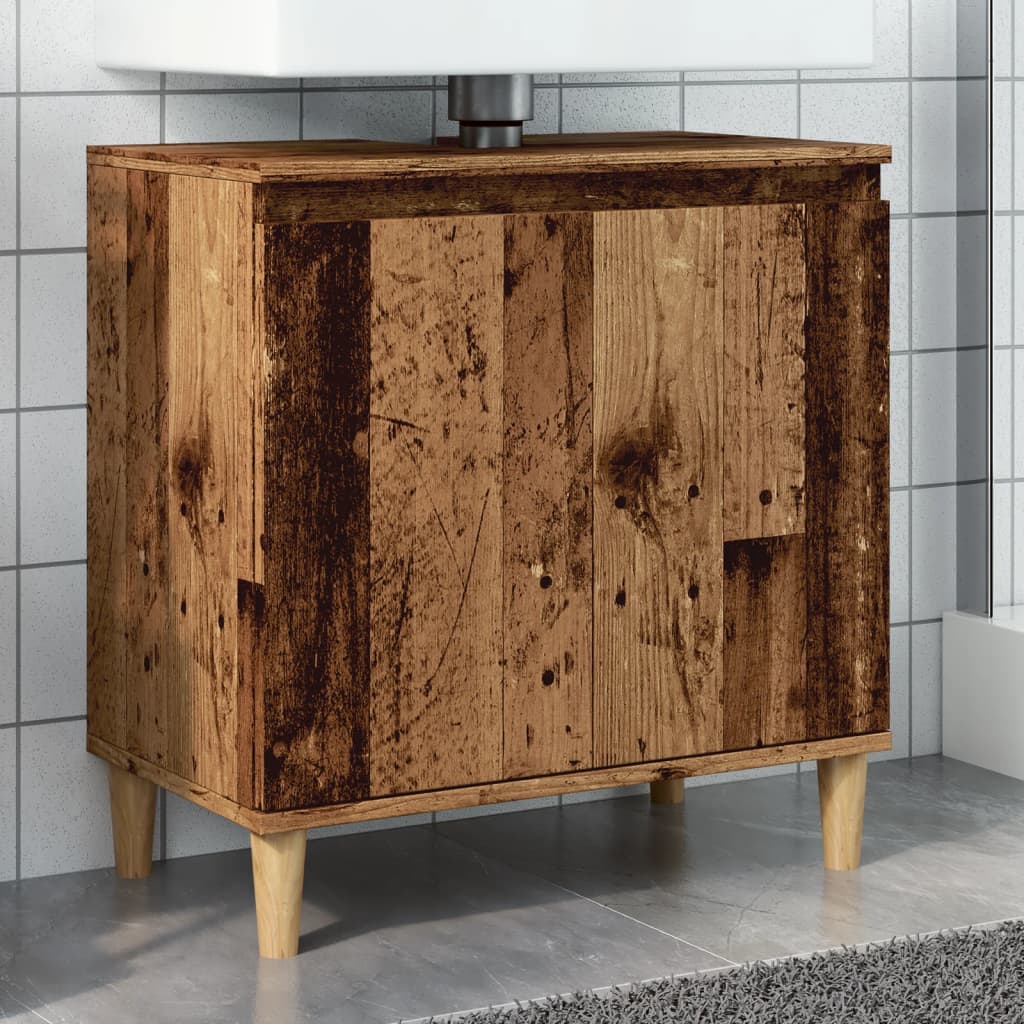 Mobile Lavabo Legno Antico 58x33x60 cm in Legno Multistrato