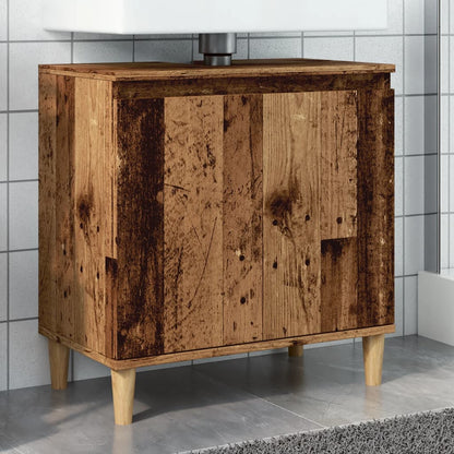 Mobile Lavabo Legno Antico 58x33x60 cm in Legno Multistrato
